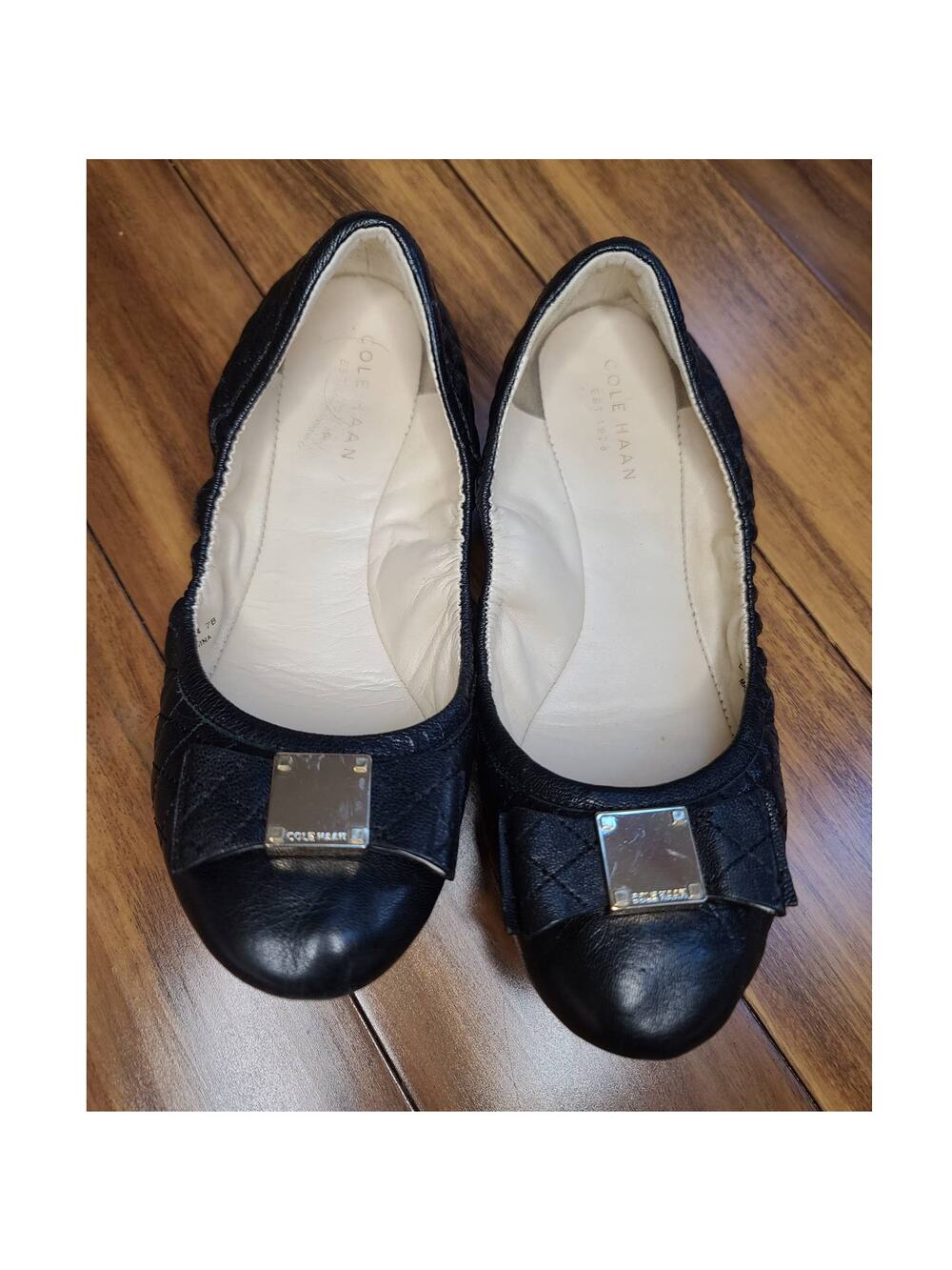 Cole Haan Grand OS Tali Bow ballet flats - black quilted - 7